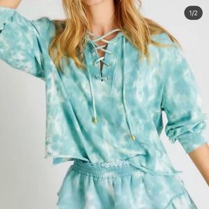 LoveShackFancy Bevan Hand Dyed Oversized Cozy Hoodie